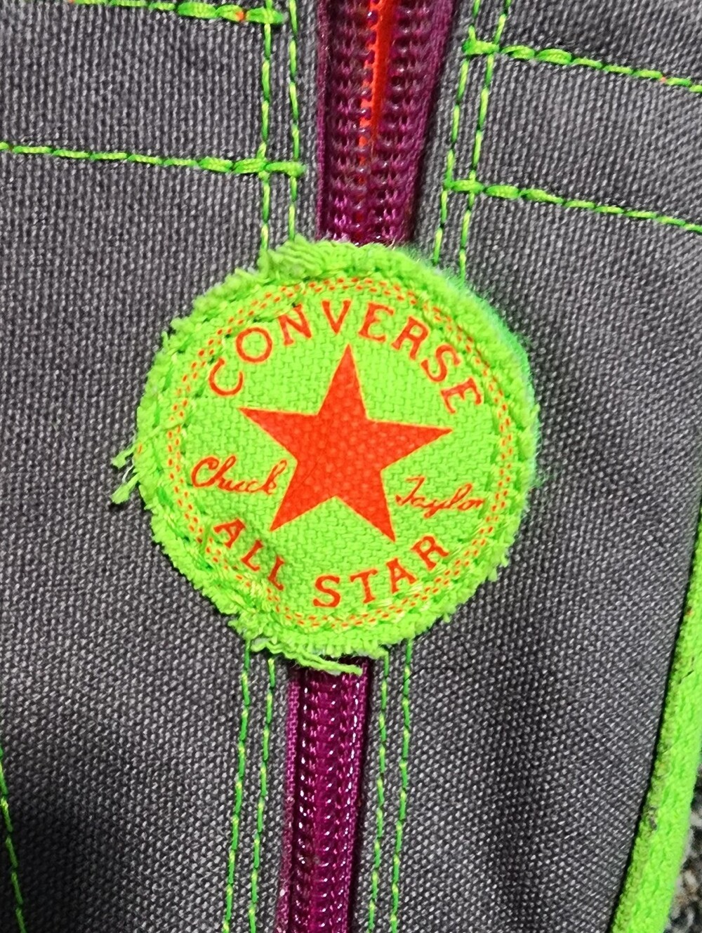 Rare Chuck Taylor All Star X-Hi Knee High  Converse Sneakers Gray/Purple Laces - Picture 8 of 12